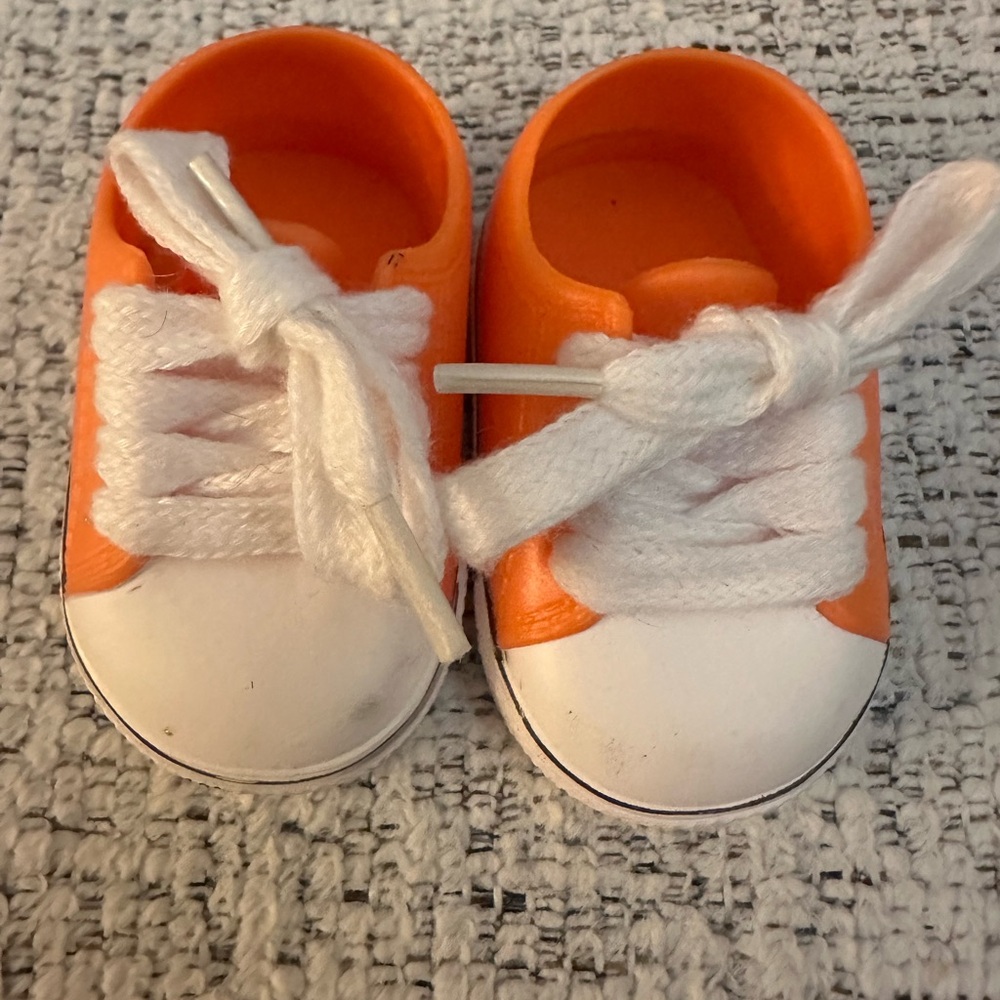 Doll Orange and White Sneakers